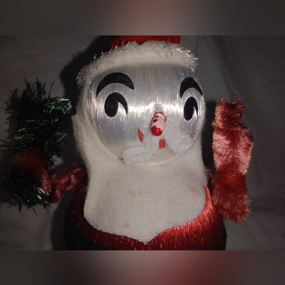 Mid Century Modern Christmas Japan Silk Ball Santa With Original Sticker MCM - Picture 3 of 7
